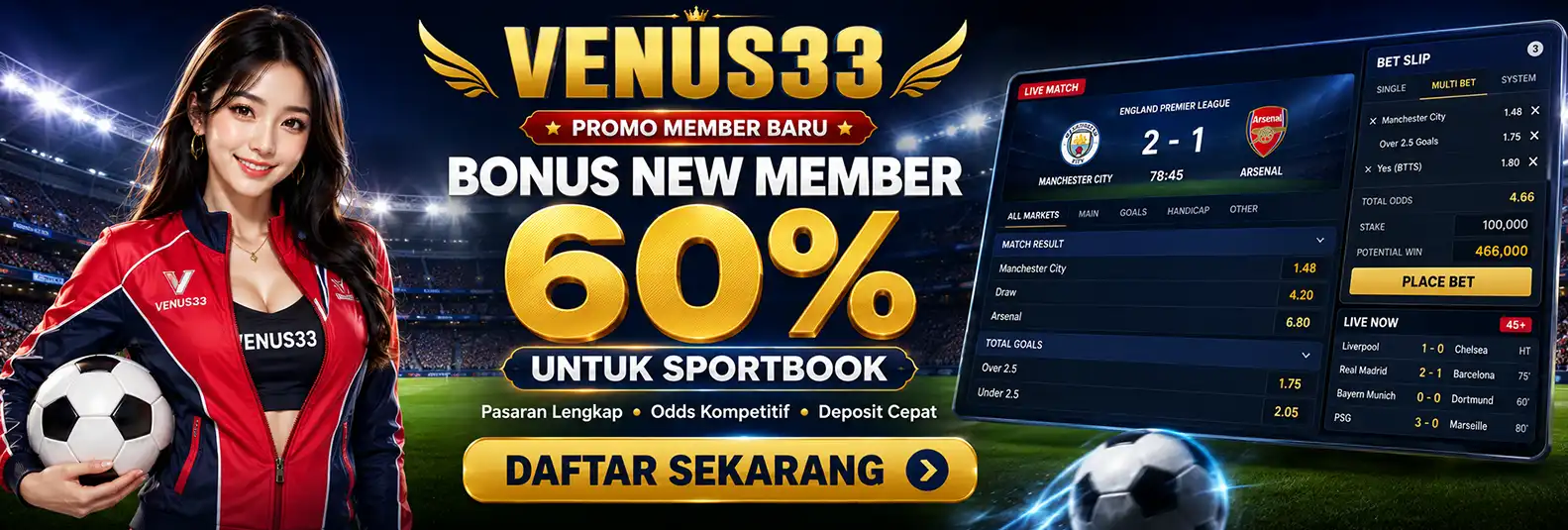 BONUS NEW MEMBER 60% SPORTBOOK