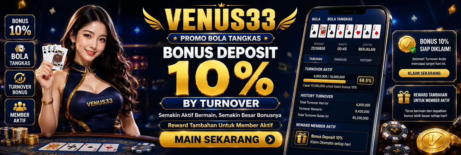 BONUS DEPOSIT 10% BOLA TANGKAS BY TURNOVER